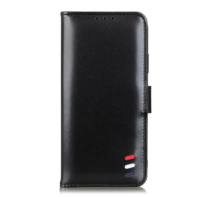 Lederhüllen Für Xiaomi Mi 10T / 10T Pro Dreifarbiger Ledereffekt