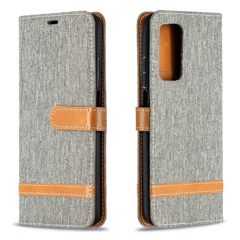 Lederhüllen Für Xiaomi Mi 10T / 10T Pro Mit Kordel Armband In Stoff- Und Lederoptik