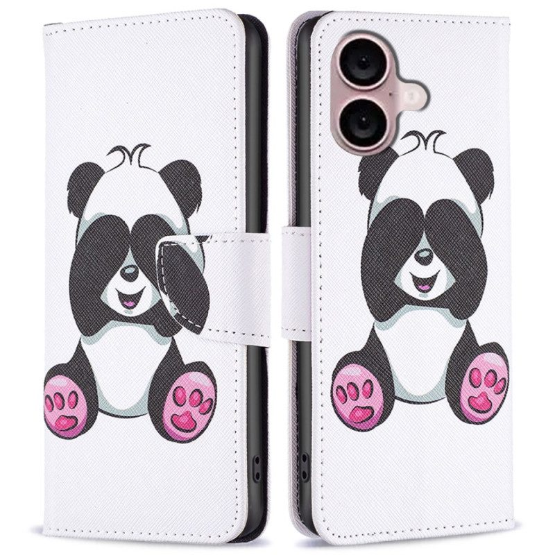 Lederhüllen Für iPhone 16 Plus Panda