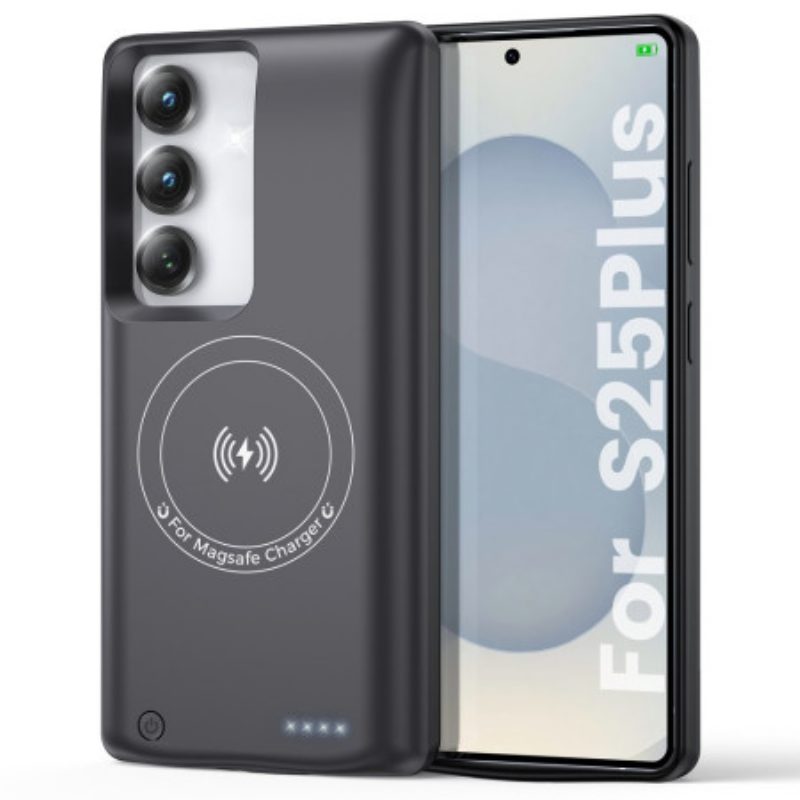 10000-mah-akkuhülle Für Samsung Galaxy S25 Plus / S24 Plus Mit Ladegerät Und Magnetischer Befestigung