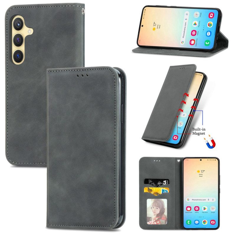 Flip Case Für Samsung Galaxy S25 Plus 5g Wildlederoptik