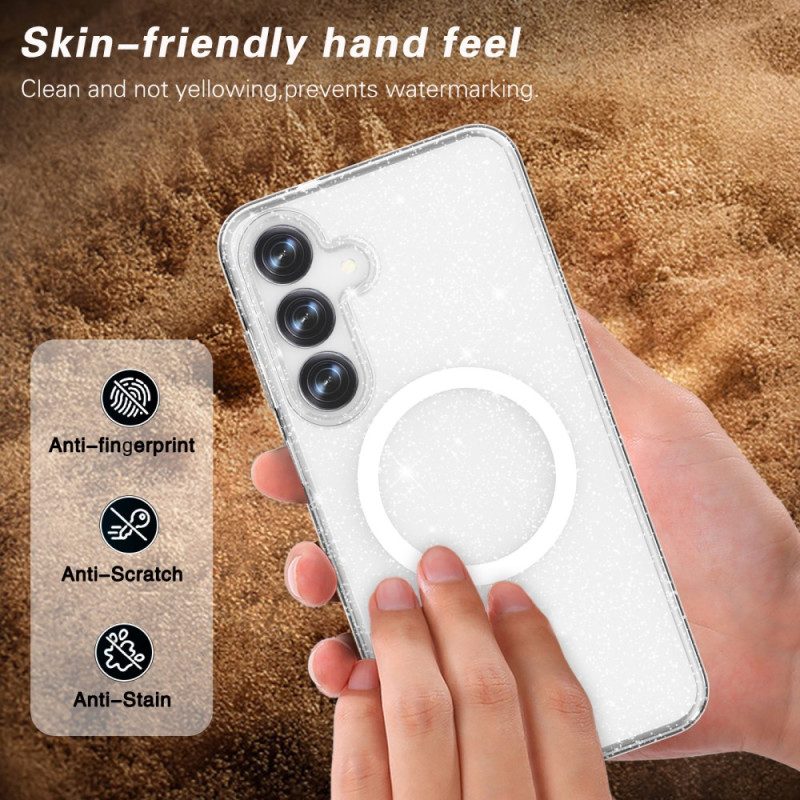 Hülle Für Samsung Galaxy S25 Plus 5g Magsafe-kompatible Glitzerrückseite