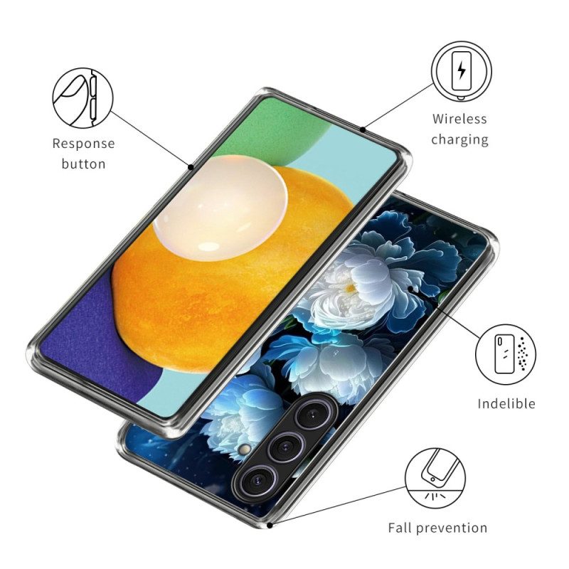 Hülle Samsung Galaxy S25 Plus 5g Handyhülle Weiße Pfingstrose