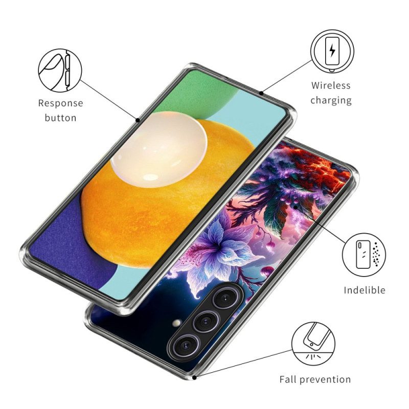 Hülle Samsung Galaxy S25 Plus 5g Violette Blumen