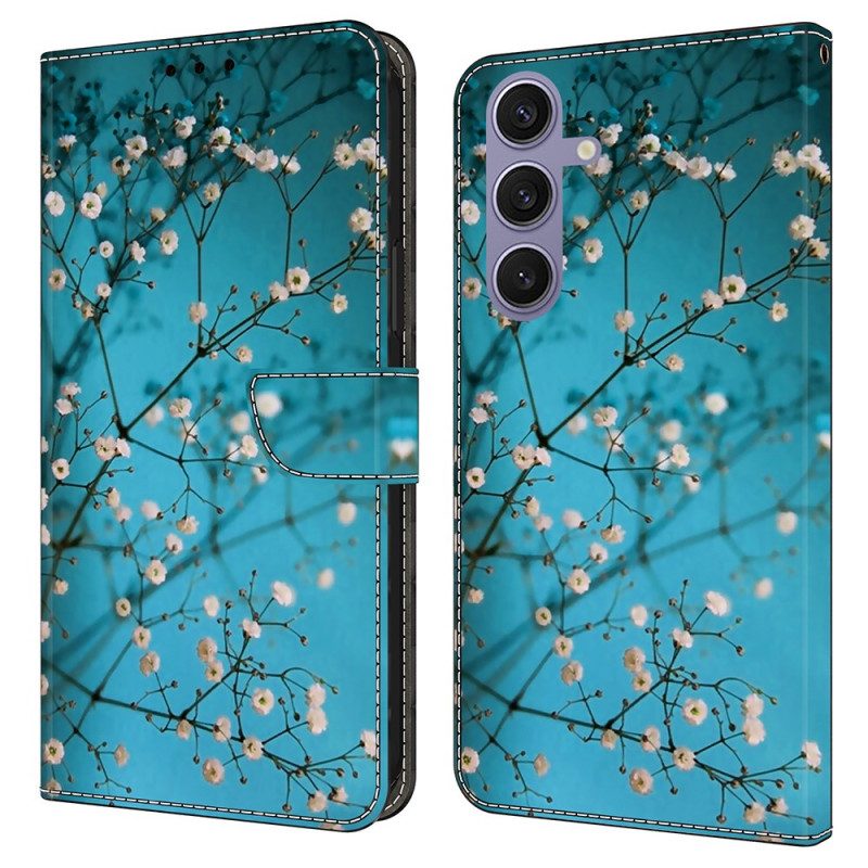 Lederhüllen Für Samsung Galaxy S25 Plus 5g Blühende Zweige