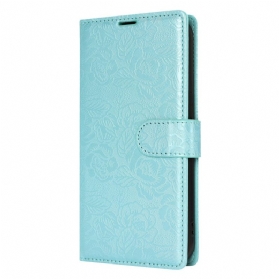 Lederhüllen Für Samsung Galaxy S25 Plus 5g Blumenmuster Mit Riemen