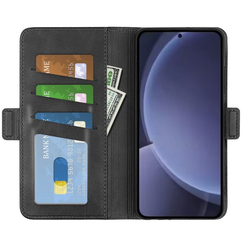 Lederhüllen Für Samsung Galaxy S25 Plus 5g Doppelverschluss