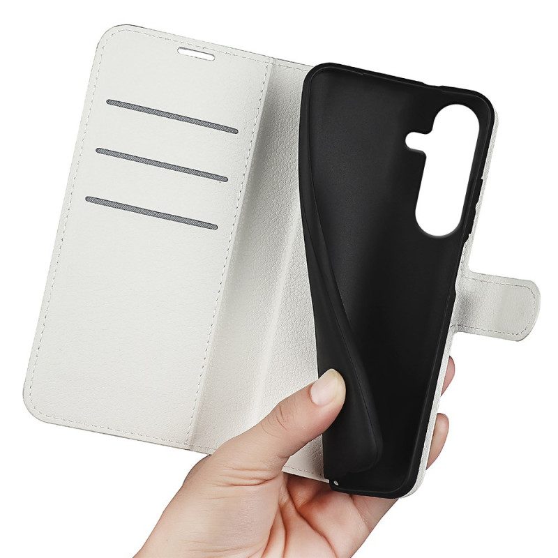 Lederhüllen Für Samsung Galaxy S25 Plus 5g Klassisches Litschi-kunstleder