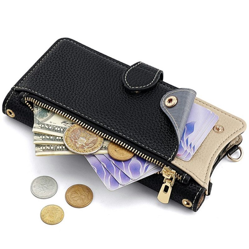 Lederhüllen Samsung Galaxy S25 Plus 5g Geldbörse Mit Kette