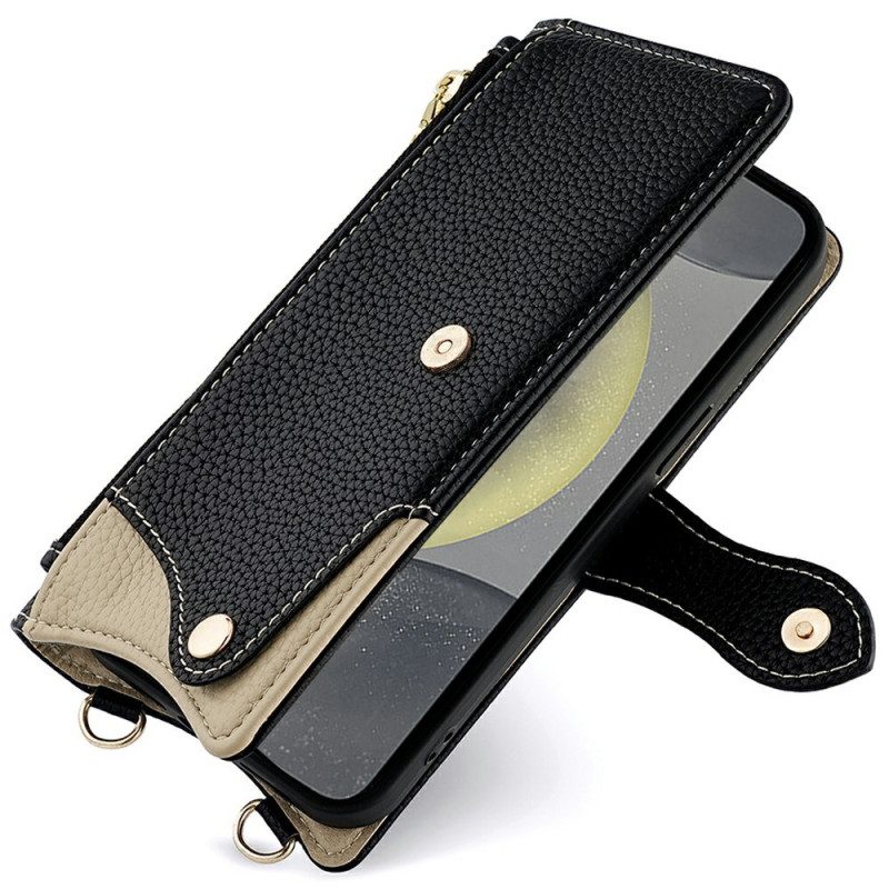 Lederhüllen Samsung Galaxy S25 Plus 5g Geldbörse Mit Kette