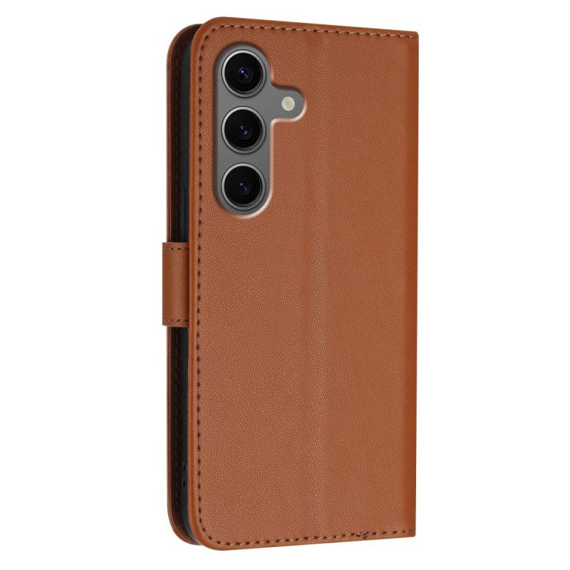 Lederhüllen Samsung Galaxy S25 Plus 5g Handyhülle Dreieckiges Muster