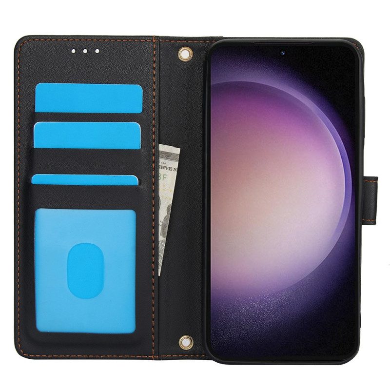 Lederhüllen Samsung Galaxy S25 Plus 5g Handyhülle Leder-look Mit Riemen