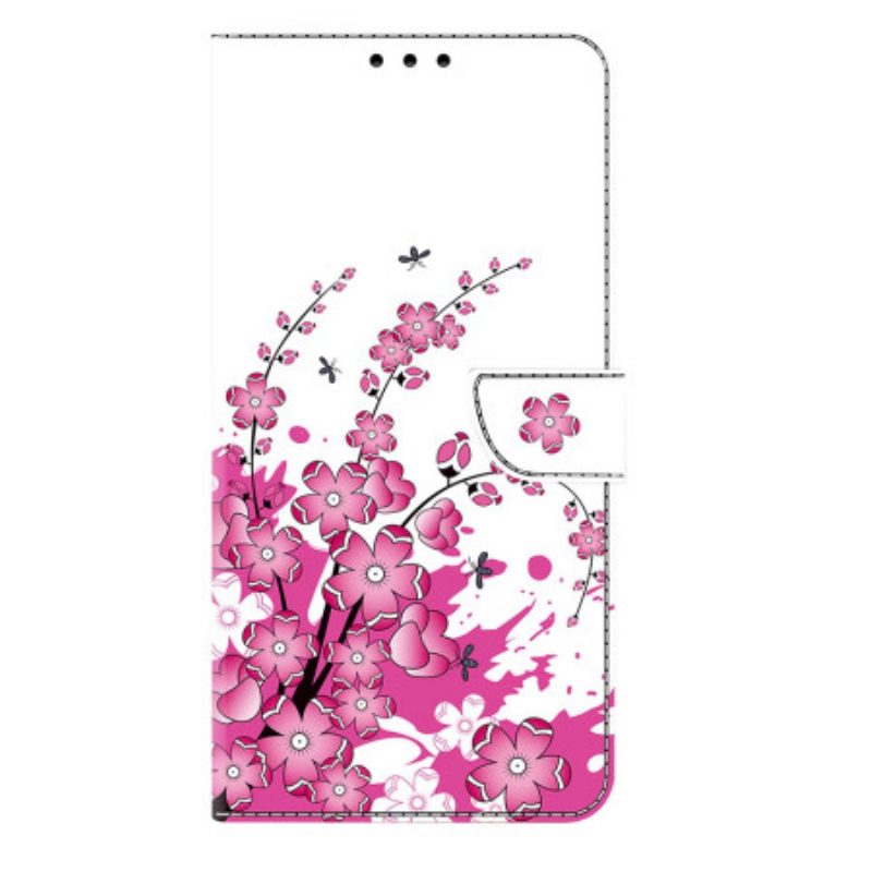 Lederhüllen Samsung Galaxy S25 Plus 5g Handyhülle Rosa Blumenmuster