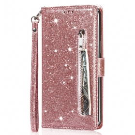 Lederhüllen Samsung Galaxy S25 Plus 5g Pailletten-geldbörse