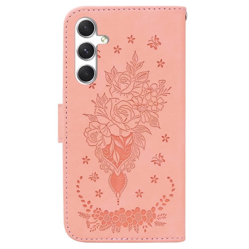 Lederhüllen Samsung Galaxy S25 Plus 5g Rosen-wildleder-effekt