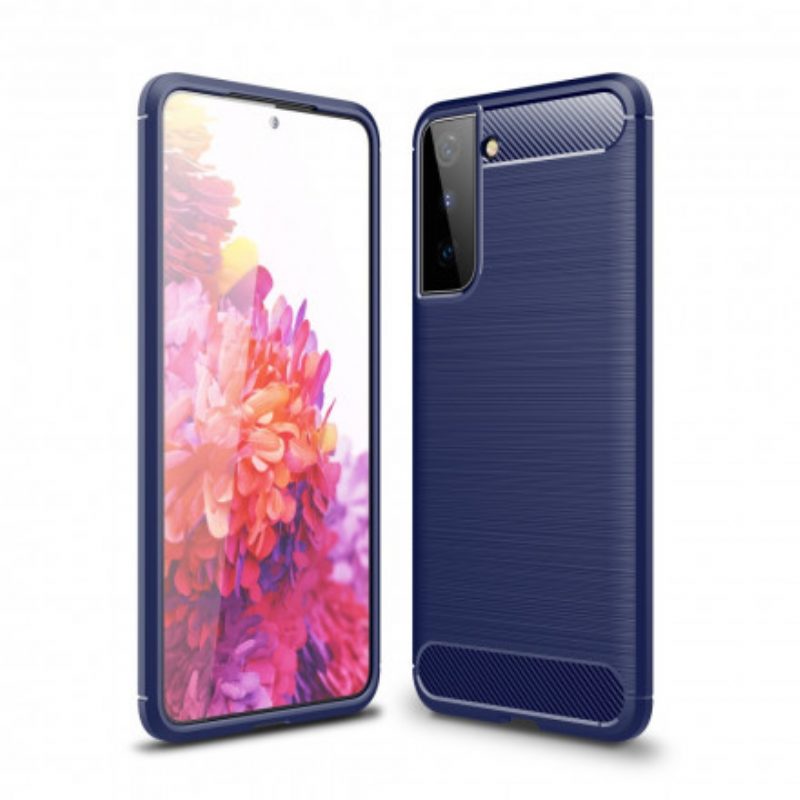 Handyhülle Für Samsung Galaxy S21 Plus 5G Gebürstete Kohlefaser