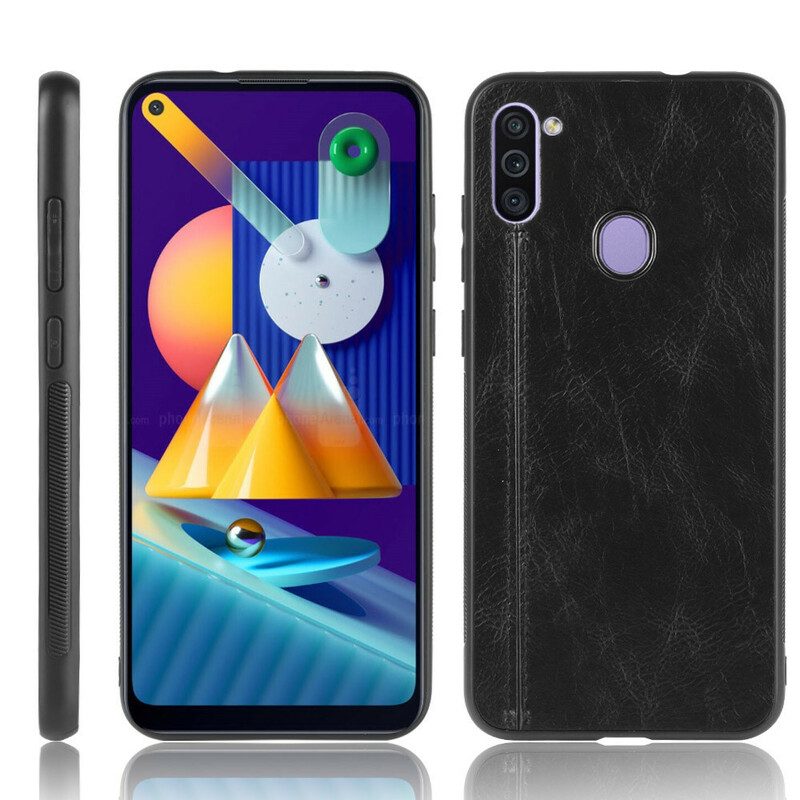 Hülle Für Samsung Galaxy M11 Couture-ledereffekt