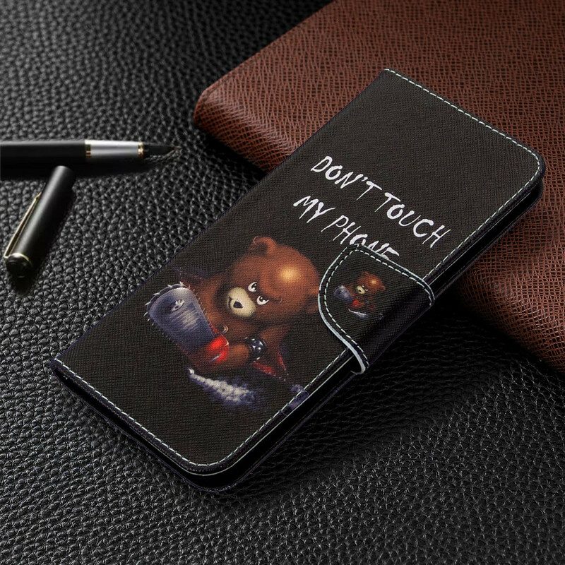 Lederhüllen Für Samsung Galaxy M11 Gefährlicher Bär