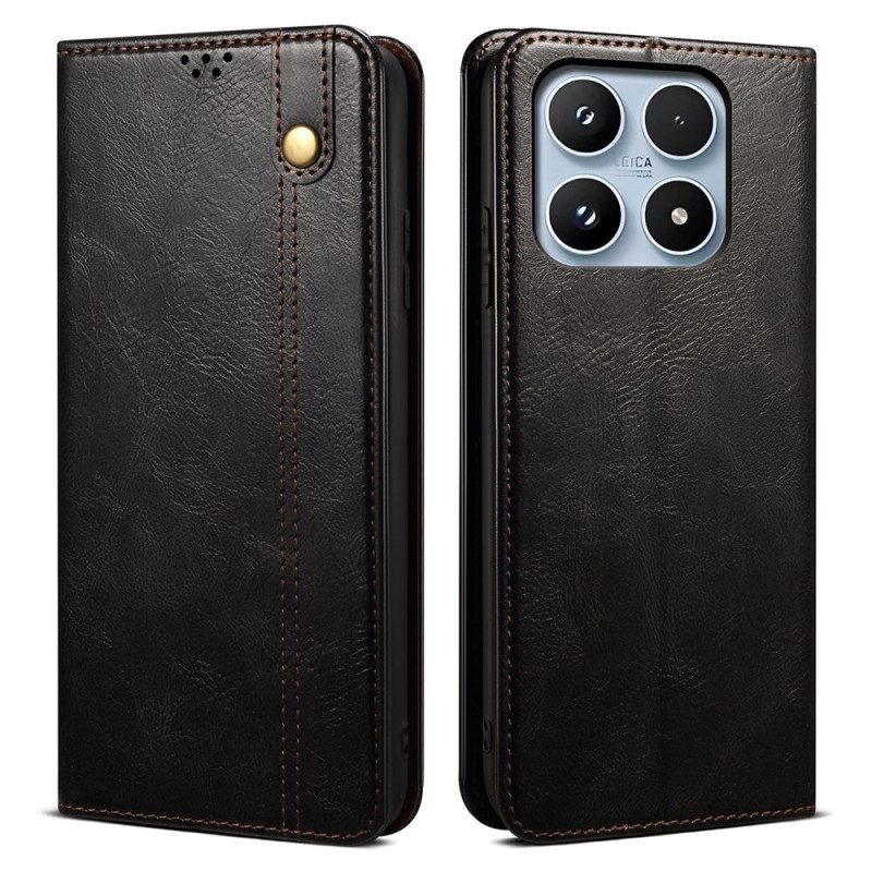 Flip Case Xiaomi 17 Handyhülle Gewachstes Kunstleder