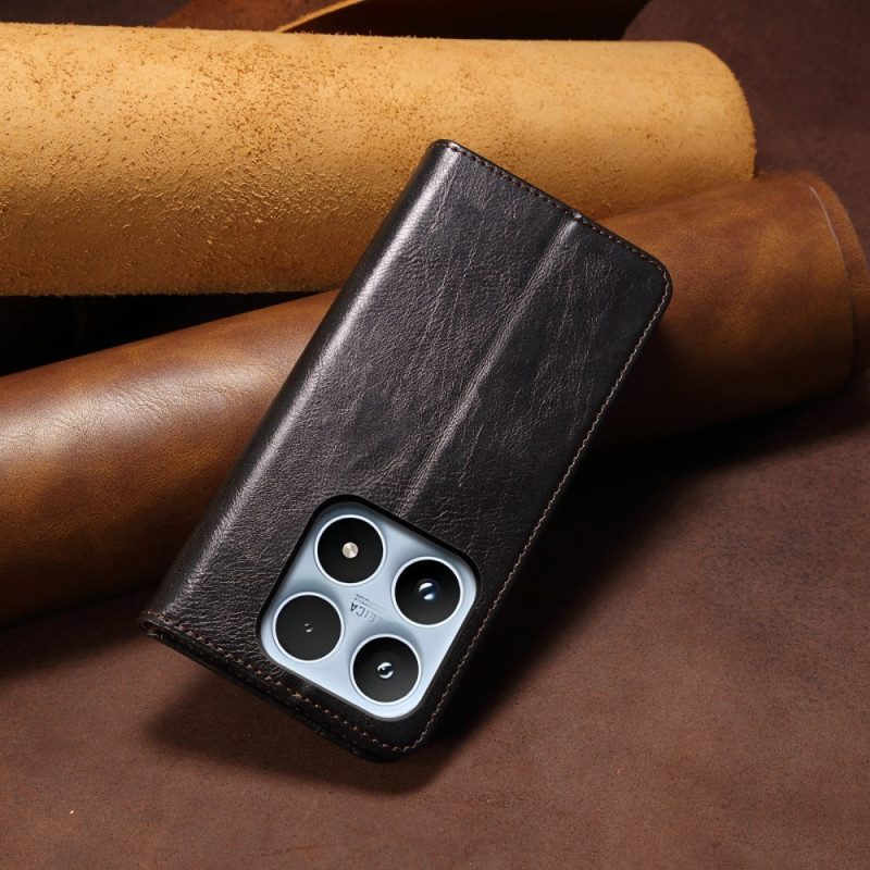 Flip Case Xiaomi 17 Handyhülle Gewachstes Kunstleder