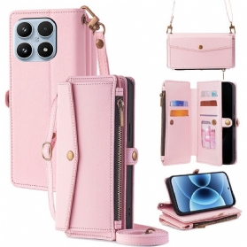 Lederhüllen Für Xiaomi 17 Geldbörse Mit Schulterriemen Und Trageband