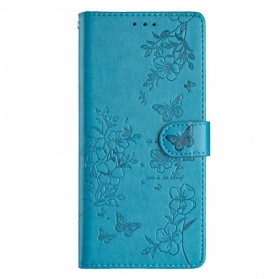 Lederhüllen Xiaomi 17 Blumenmuster