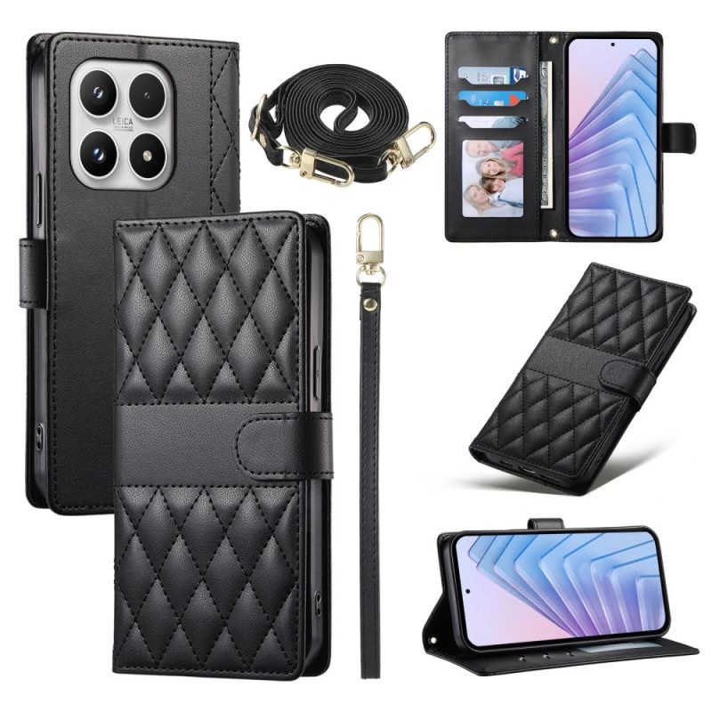 Lederhüllen Xiaomi 17 Gesteppt Mit Riemen