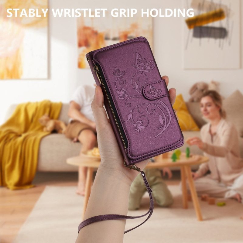 Lederhüllen Xiaomi 17 Handyhülle Geldbörse Mit Blumenmuster