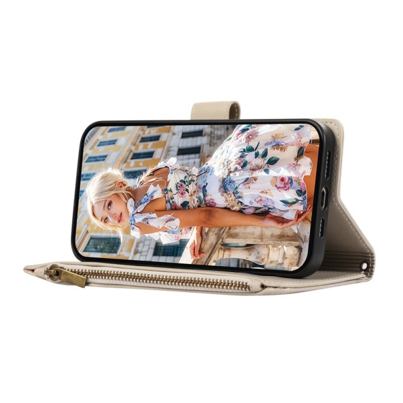 Lederhüllen Xiaomi 17 Handyhülle Geldbörse Mit Schlankem Design Und Trageband