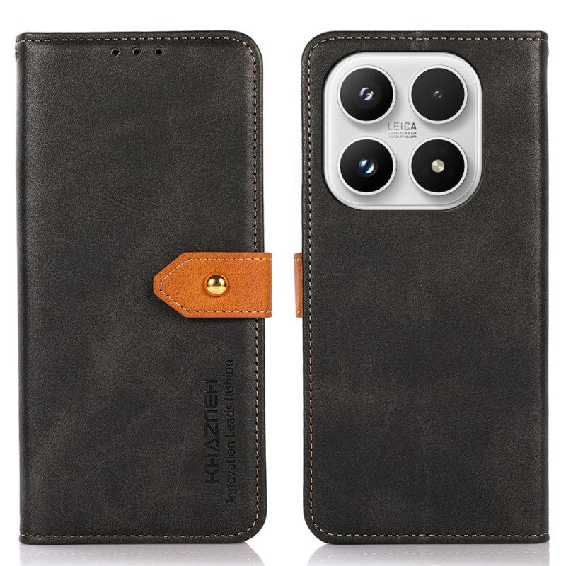 Lederhüllen Xiaomi 17 Handyhülle Khazneh-goldverschluss