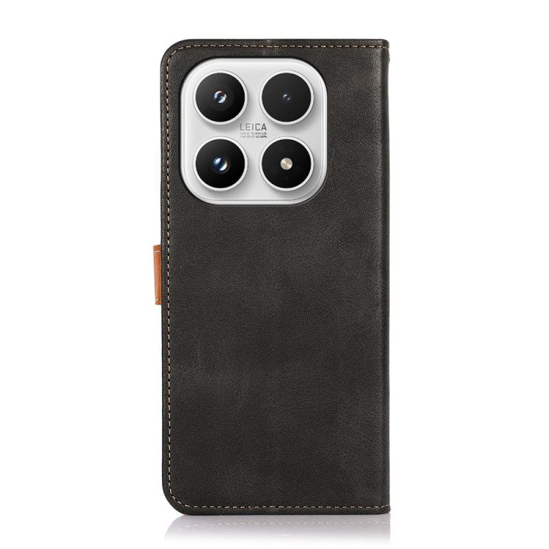 Lederhüllen Xiaomi 17 Handyhülle Khazneh-goldverschluss