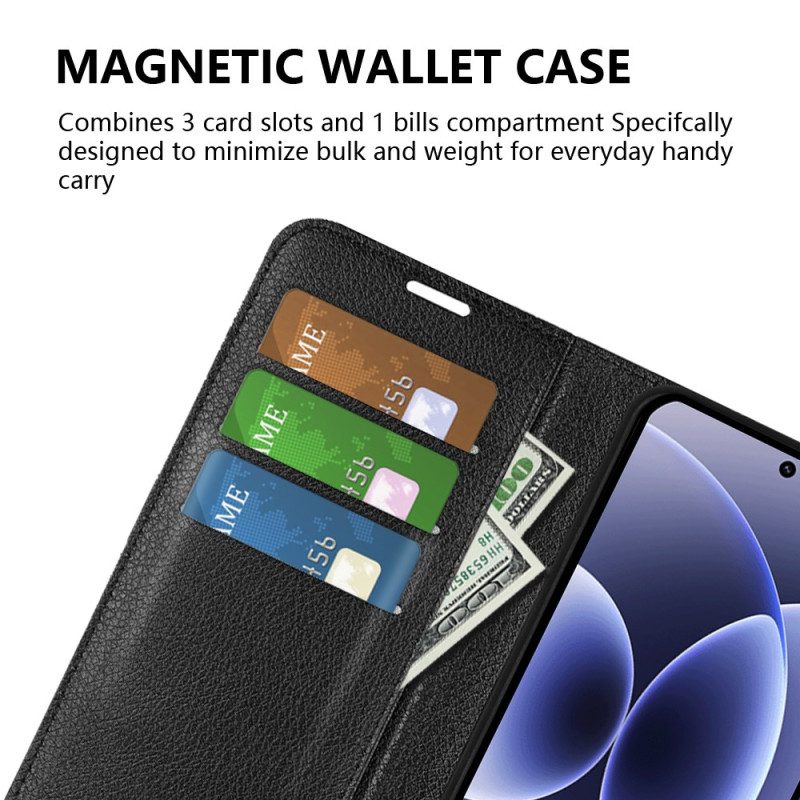 Lederhüllen Xiaomi 17 Handyhülle Klassisches Litschi-kunstleder