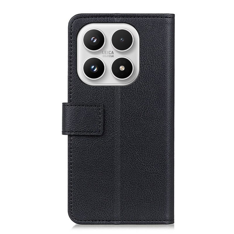 Lederhüllen Xiaomi 17 Handyhülle Klassisches Schwarz