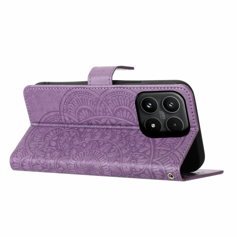 Lederhüllen Xiaomi 17 Handyhülle Mandala-gravur