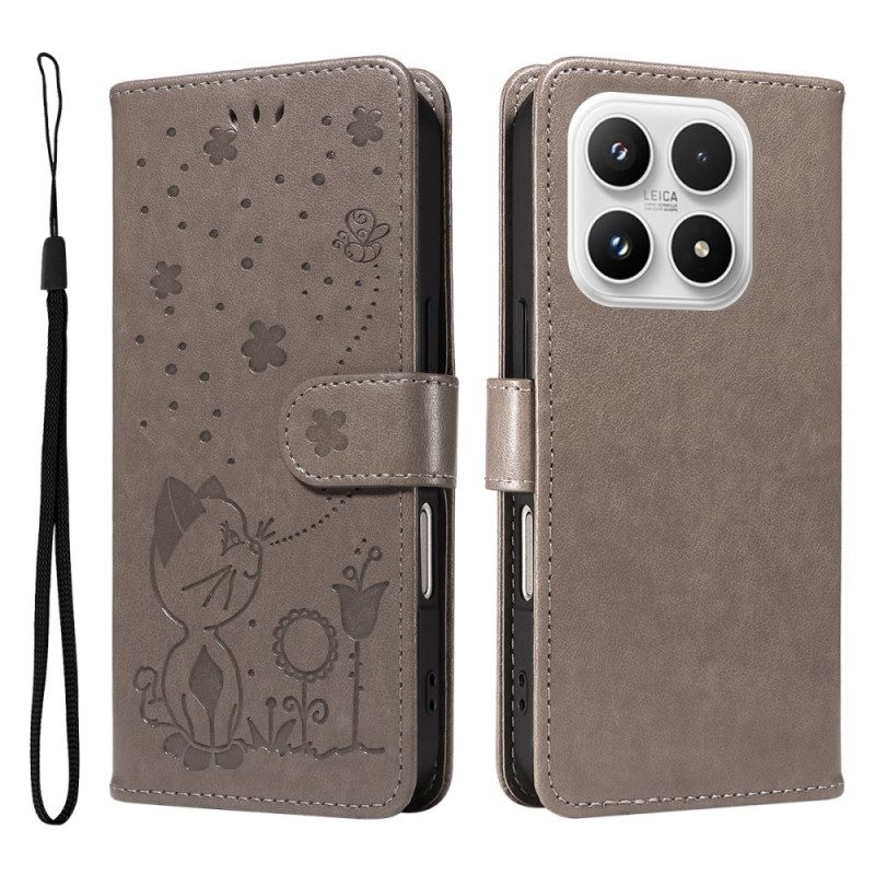 Lederhüllen Xiaomi 17 Katze Und Biene