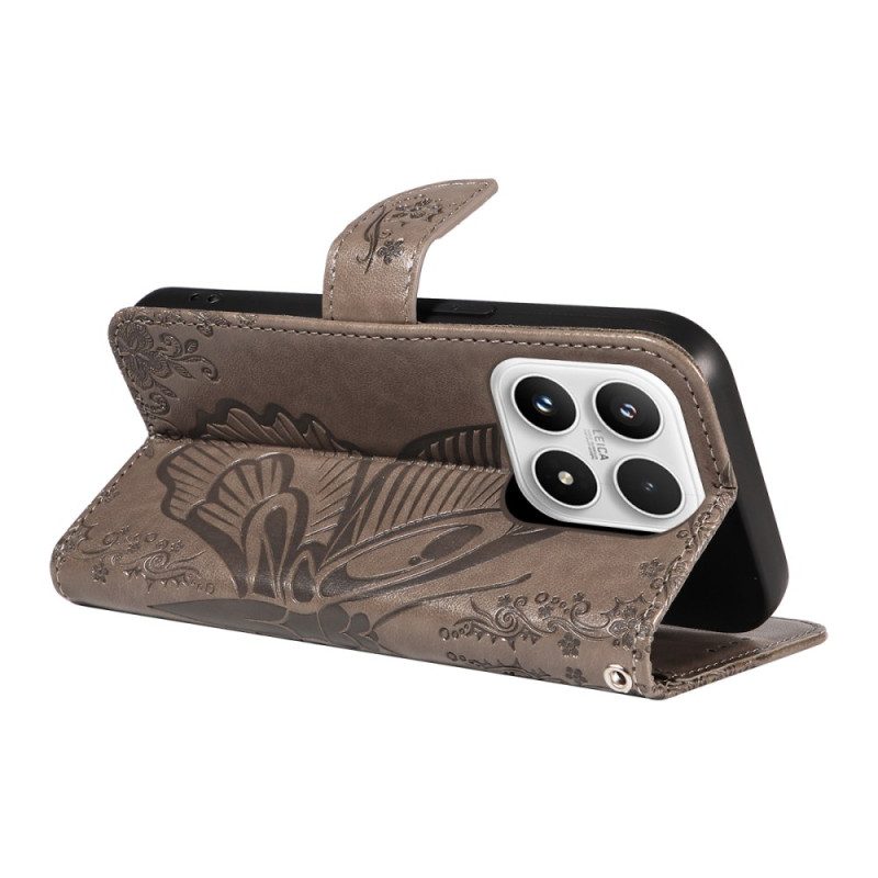 Lederhüllen Xiaomi 17 Schmetterlingsmuster