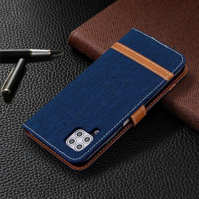 Flip Case Für Huawei P40 Lite Mit Kordel Armband In Stoff- Und Lederoptik