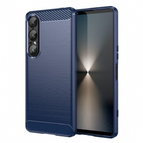 Hülle Sony Xperia 1 Vii Gebürstete Kohlefaser