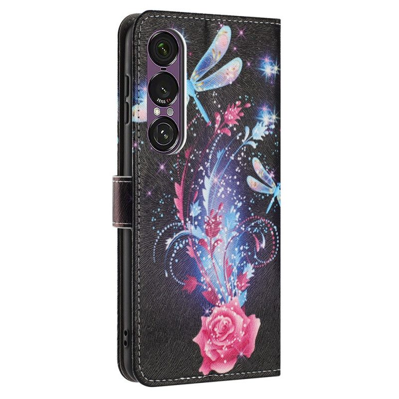 Lederhüllen Für Sony Xperia 1 Vii Libellen