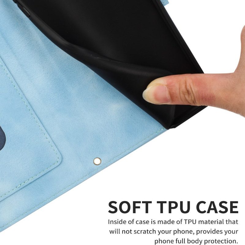 Lederhüllen Sony Xperia 1 Vii Blumenmuster Mit Riemen