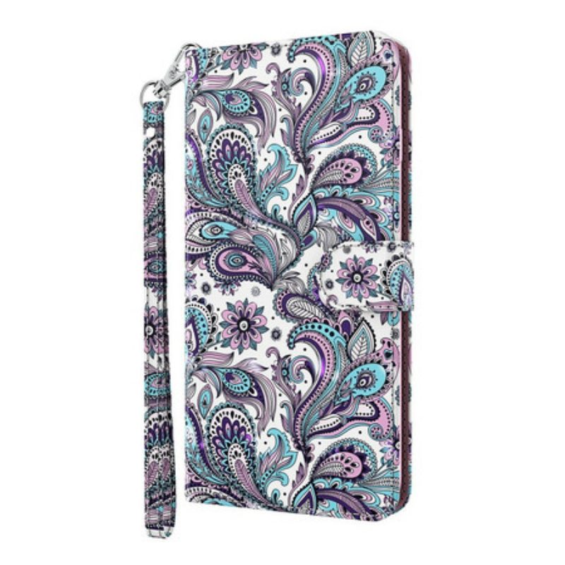 Flip Case Für iPhone 13 Pro Blumenmuster