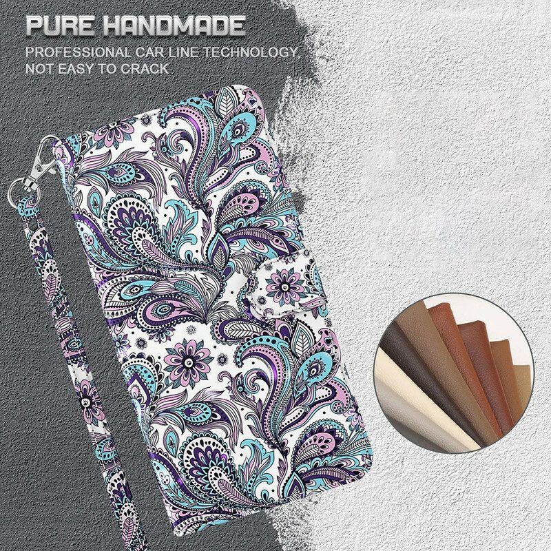 Flip Case Für iPhone 13 Pro Blumenmuster