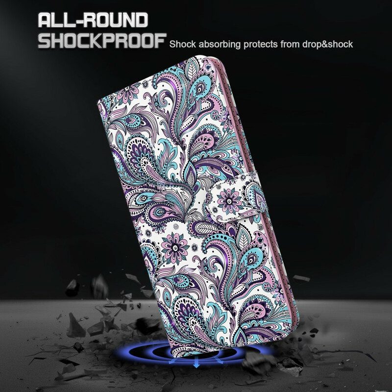 Flip Case Für iPhone 13 Pro Blumenmuster