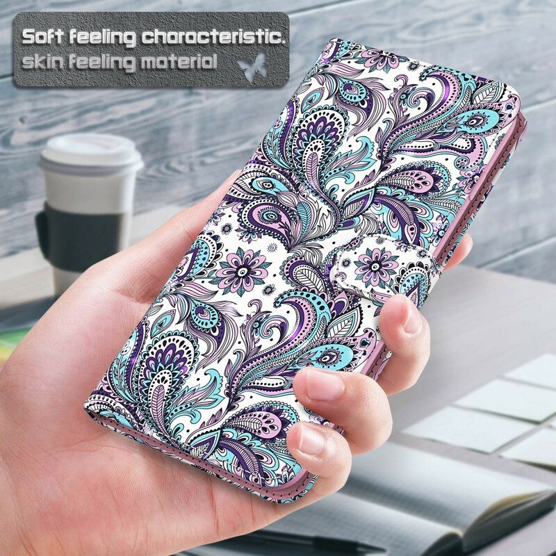 Flip Case Für iPhone 13 Pro Blumenmuster