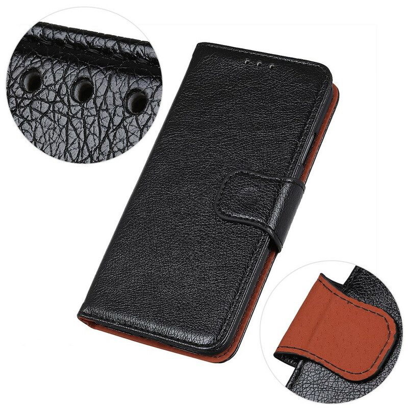 Flip Case Für iPhone 13 Pro Gespaltenes Nappaleder
