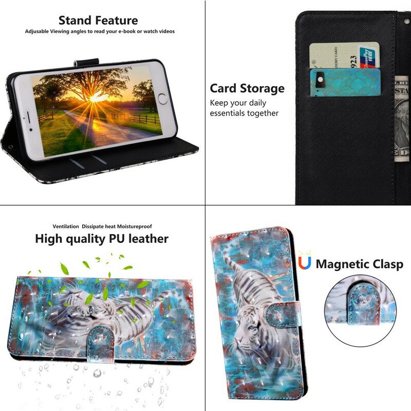 Flip Case Für iPhone 13 Pro Lichtfleck Lucien Der Tiger