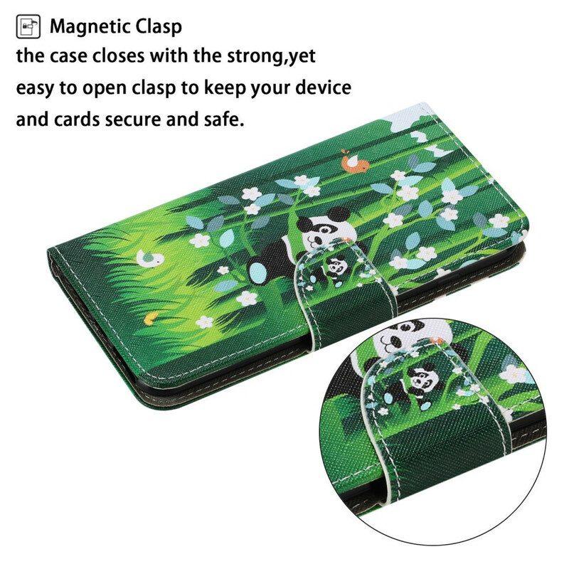 Flip Case Für iPhone 13 Pro Panda-spaziergang