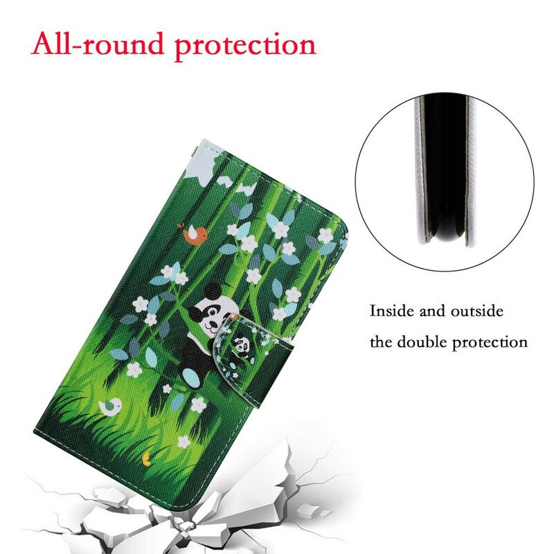Flip Case Für iPhone 13 Pro Panda-spaziergang