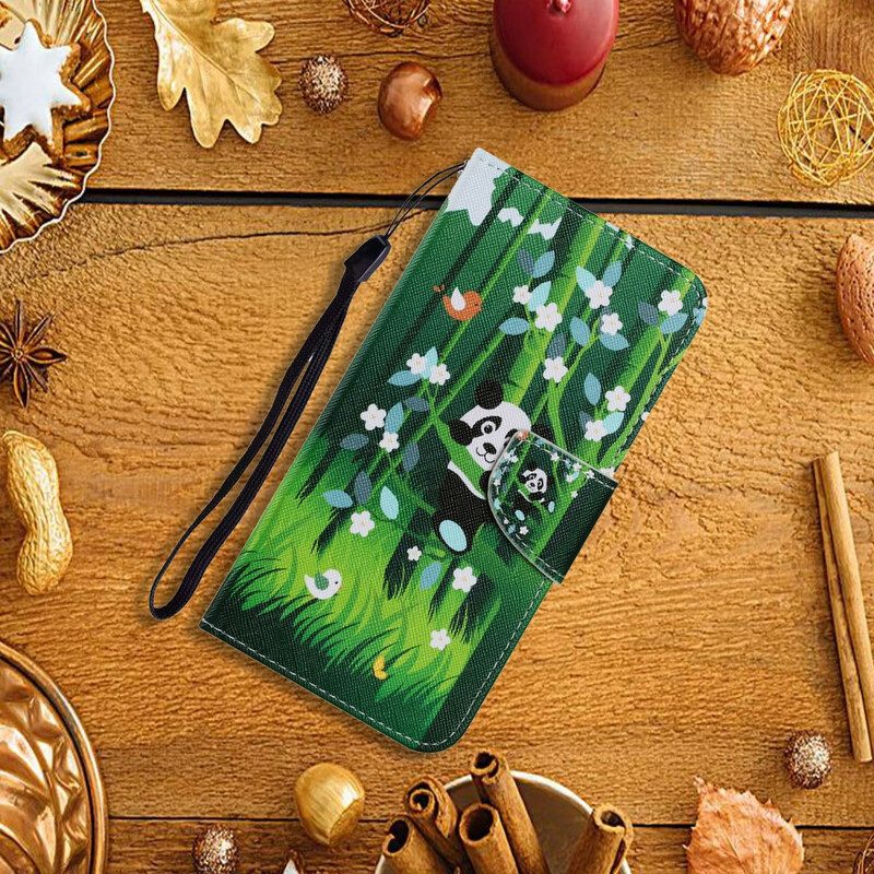 Flip Case Für iPhone 13 Pro Panda-spaziergang