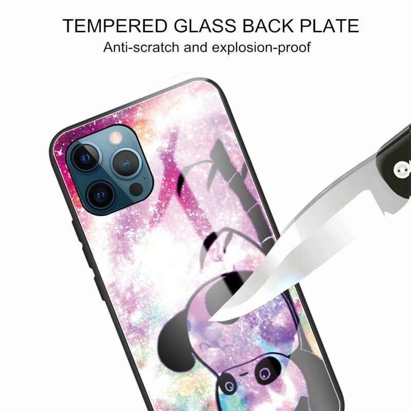 Handyhülle Für iPhone 13 Pro Gehärtetes Panda- Und Bambusglas